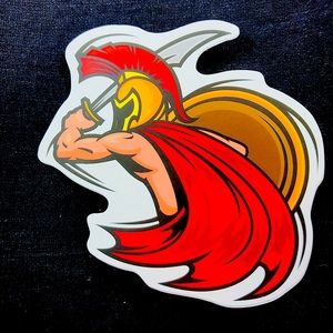 Warrior Single Decor Accent Waterproof Sticker